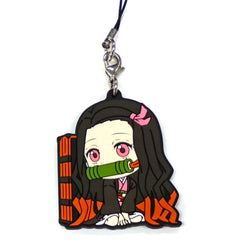 Demon Slayer: Kimetsu no Yaiba Nezuko Kamado Ichiban Kuji Two Rubber Charm Kyunchara Illustrations Prize H Keychains [USED]