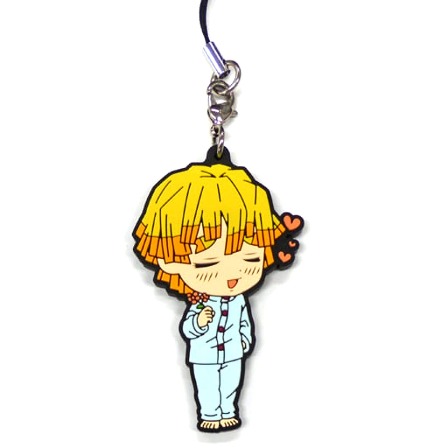 Demon Slayer: Kimetsu no Yaiba Zenitsu Agatsuma Ichiban Kuji Two Rubber Charm Kyunchara Illustrations Prize H [USED]