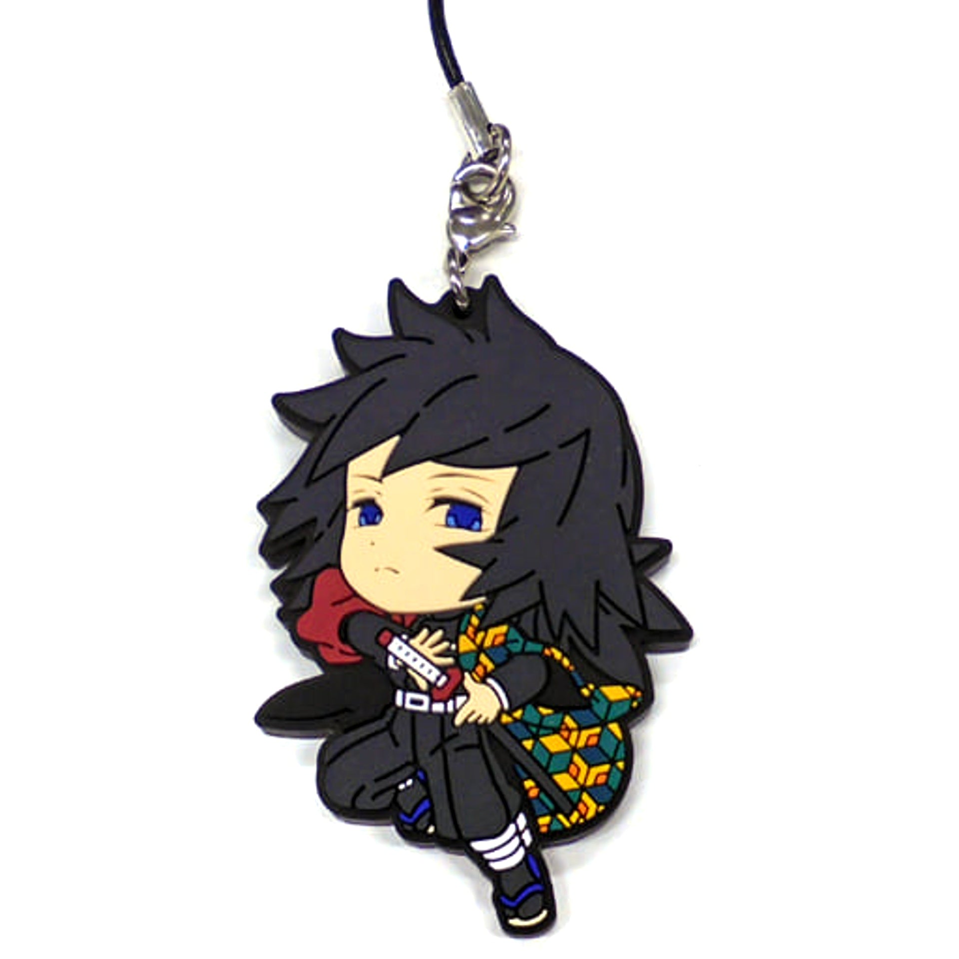 Demon Slayer: Kimetsu no Yaiba Giyu Tomiokau Ichiban Kuji Two Hashira Meeting Rubber Strap Kyunchara Illustrations Prize I Keychains [USED]