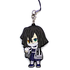 Demon Slayer: Kimetsu no Yaiba Obanai Iguro Ichiban Kuji Two Hashira Meeting Rubber Strap Kyunchara Illustrations Prize I Keychains [USED]