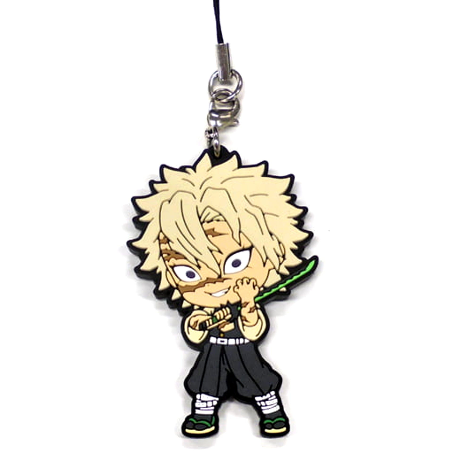 Demon Slayer: Kimetsu no Yaiba Sanemi Shinazugawa Ichiban Kuji Two Hashira Meeting Rubber Strap Kyunchara Illustrations Prize I Keychains [USED]