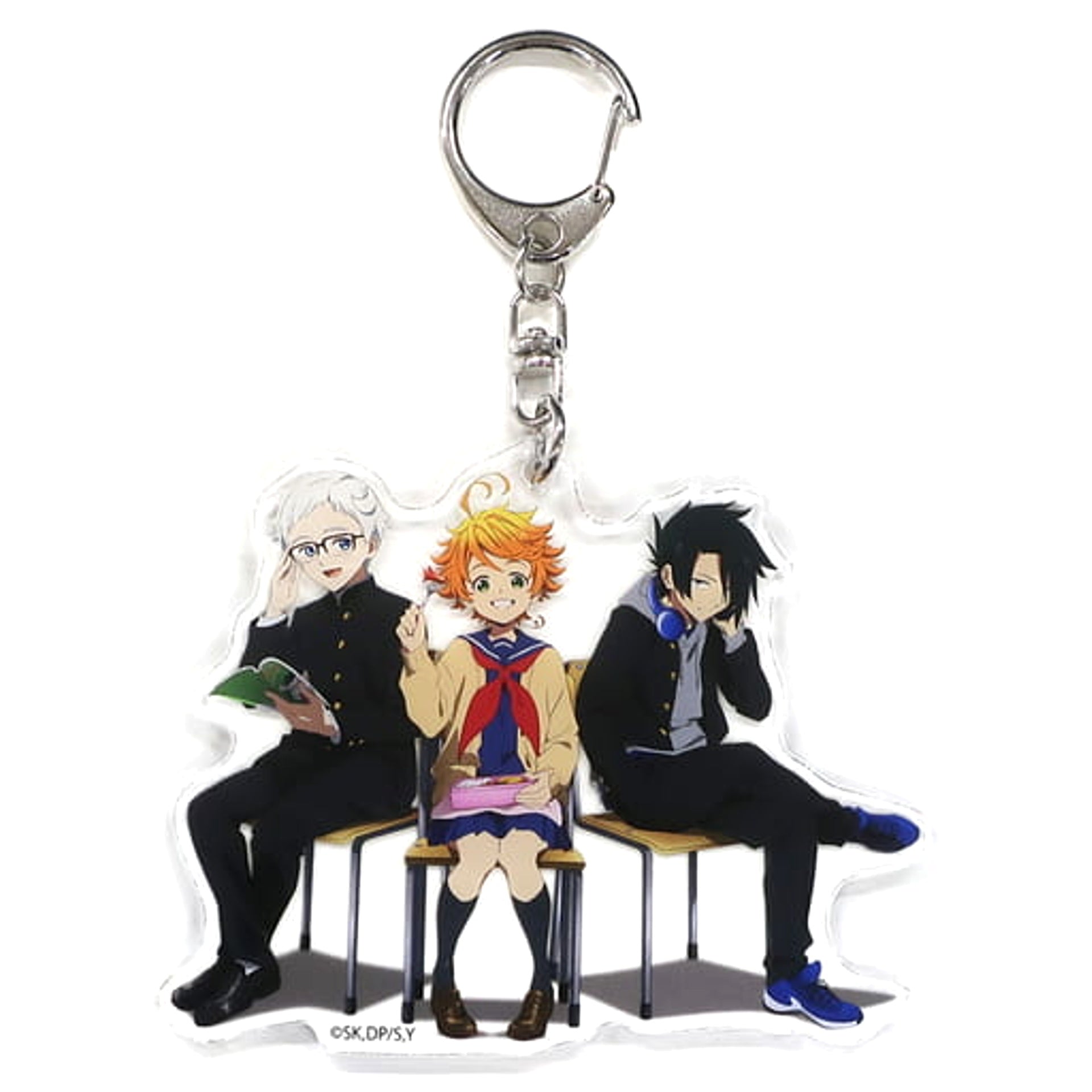 The Promised Neverland Emma & Others Choideka Acrylic Keychain School Uniform Ver. animate Only Shop Limited Keychains [USED]