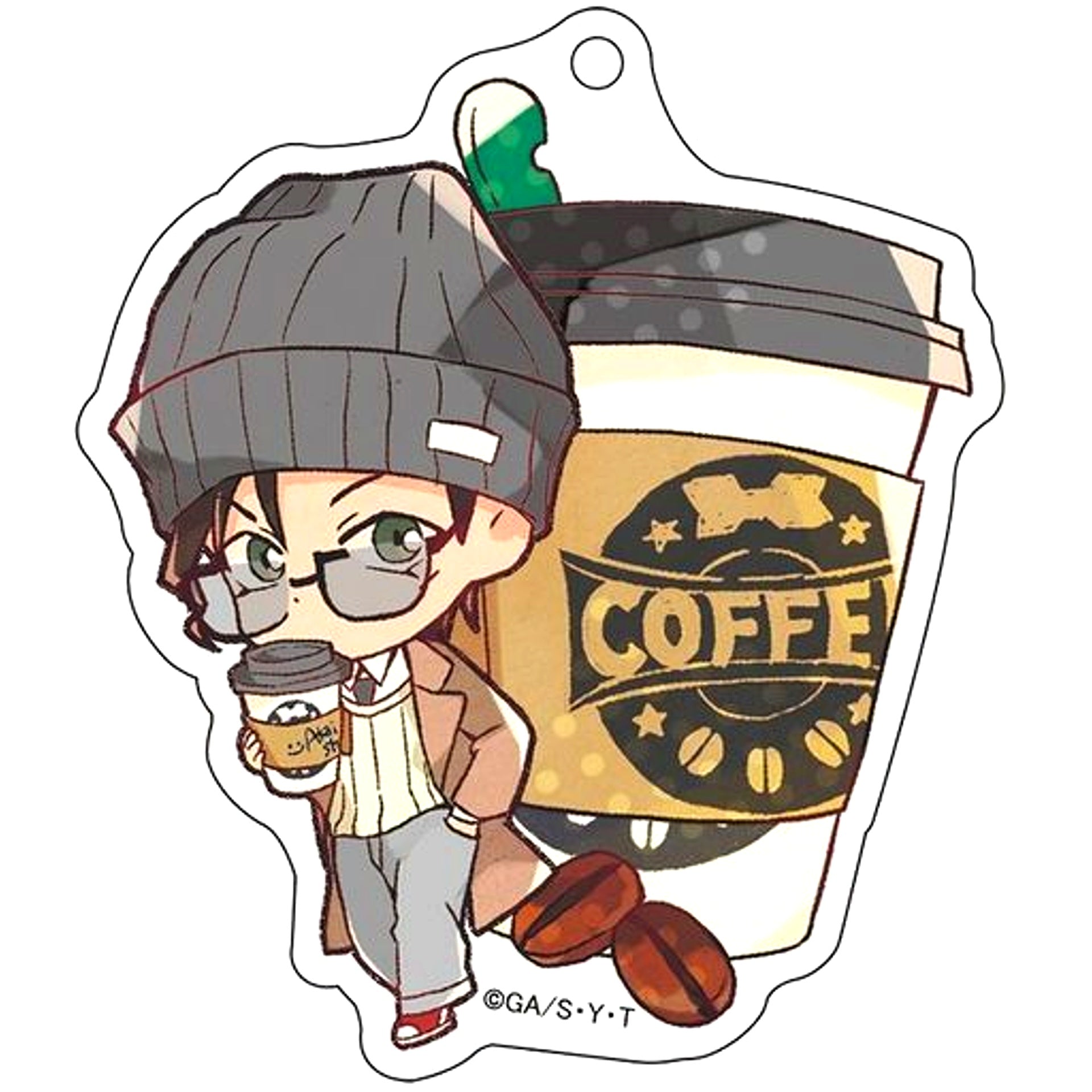 Shuichi Akai Detective Conan Trading Acrylic Keychain Junk SD [USED]