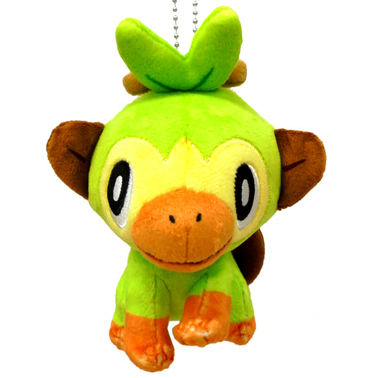 Grookey Plush Keychain Pokemon x Muten Kura Sushi Bikkura Pon Silver Prize [USED]