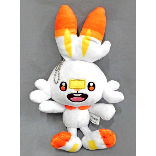 Scorbunny Pokemon x Kura Sushi Plush Keychain Bikkura Pon! Silver Prize [USED]