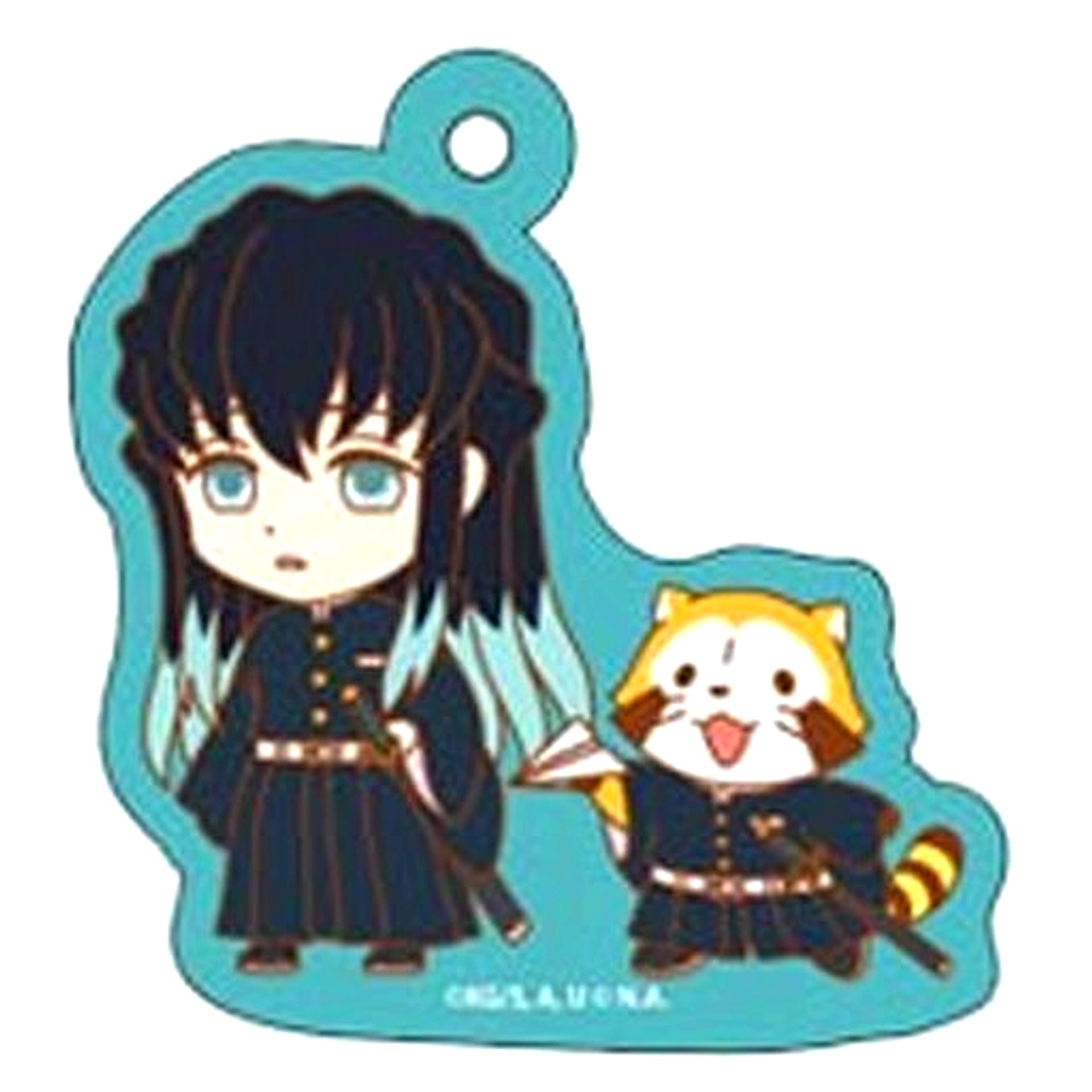 Muichiro Tokito Demon Slayer Kimetsu no Yaiba x Rascal the Raccoon Mini Acrylic Keychain Ver.2 [USED]