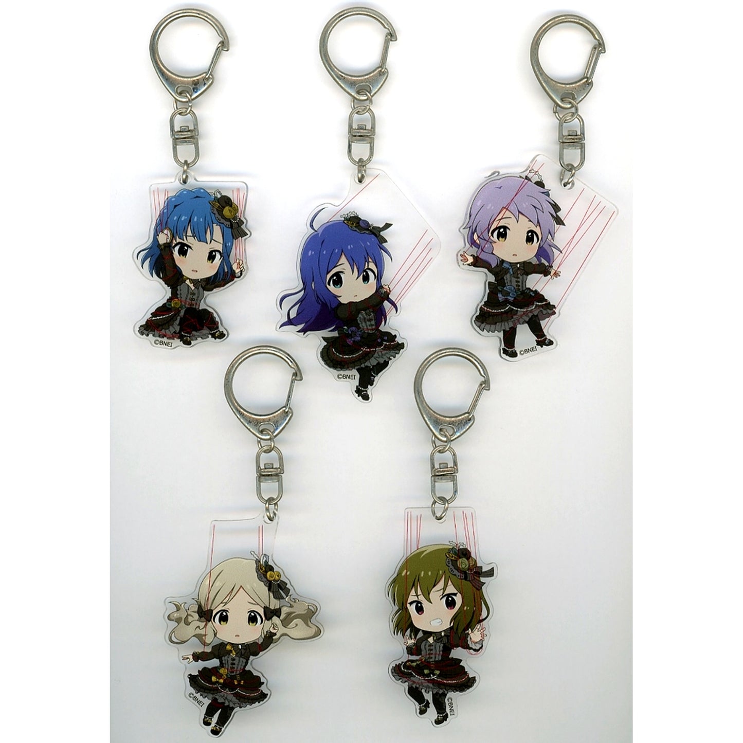 Set of 5 Chrono-Lexica THE IDOLMASTER MILLION LIVE! Nendoroid Plus Acrylic Keychain 7thLIVE TOUR Q@MP FLYER!!! [USED]
