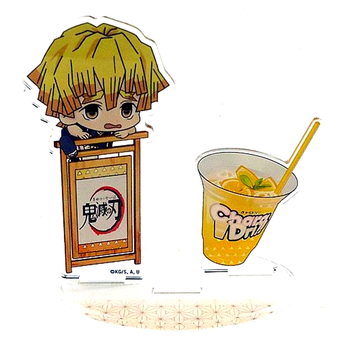 Zenitsu Agatsuma Demon Slayer: Kimetsu no Yaiba x CharaDri Mini Character Acrylic Stand [USED]