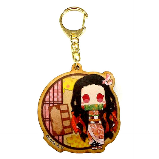 Nezuko Kamado Demon Slayer Don Quijote Wood Keychain [USED]