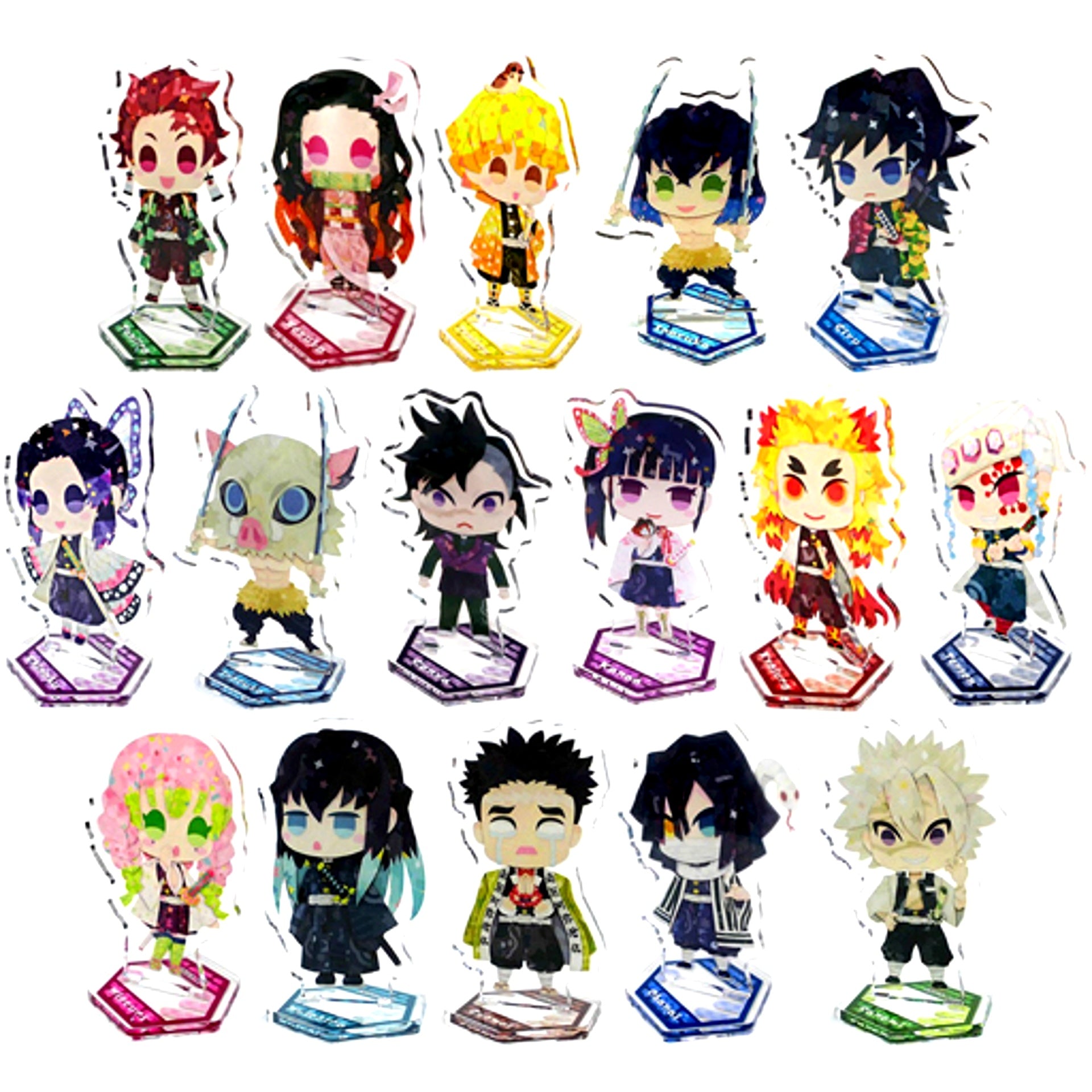 Set of 16 Demon Slayer x Don Quijote Acrylic Stand [USED]