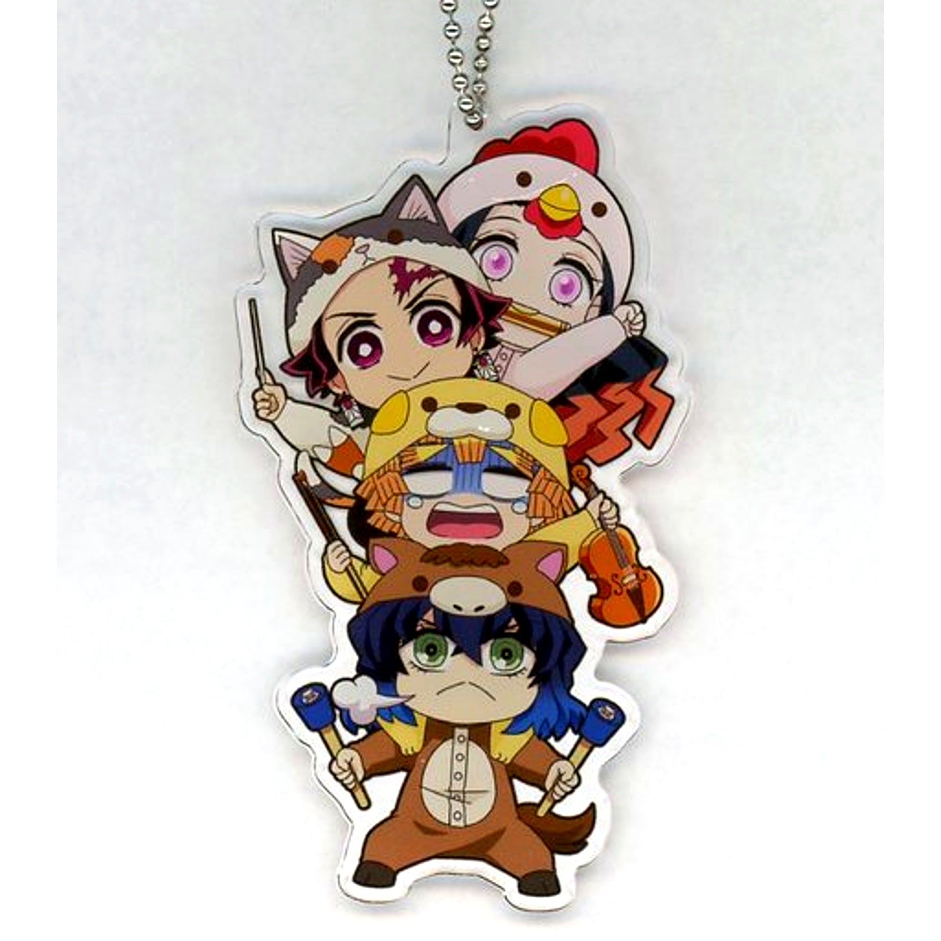 Group Demon Slayer Kimetsu no Yaiba Don Quijote Acrylic Keychain [USED]