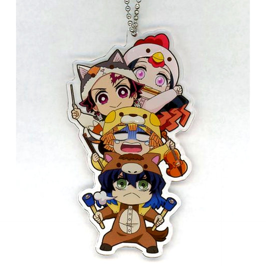 Group Demon Slayer Kimetsu no Yaiba Don Quijote Acrylic Keychain [USED]