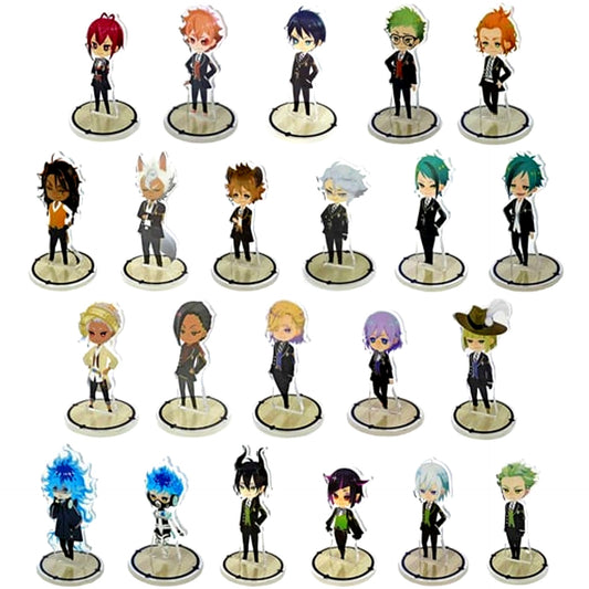 Set of 22 Disney Twisted Wonderland Mini Acrylic Stand Collection Vol. 1 School Uniform [USED]