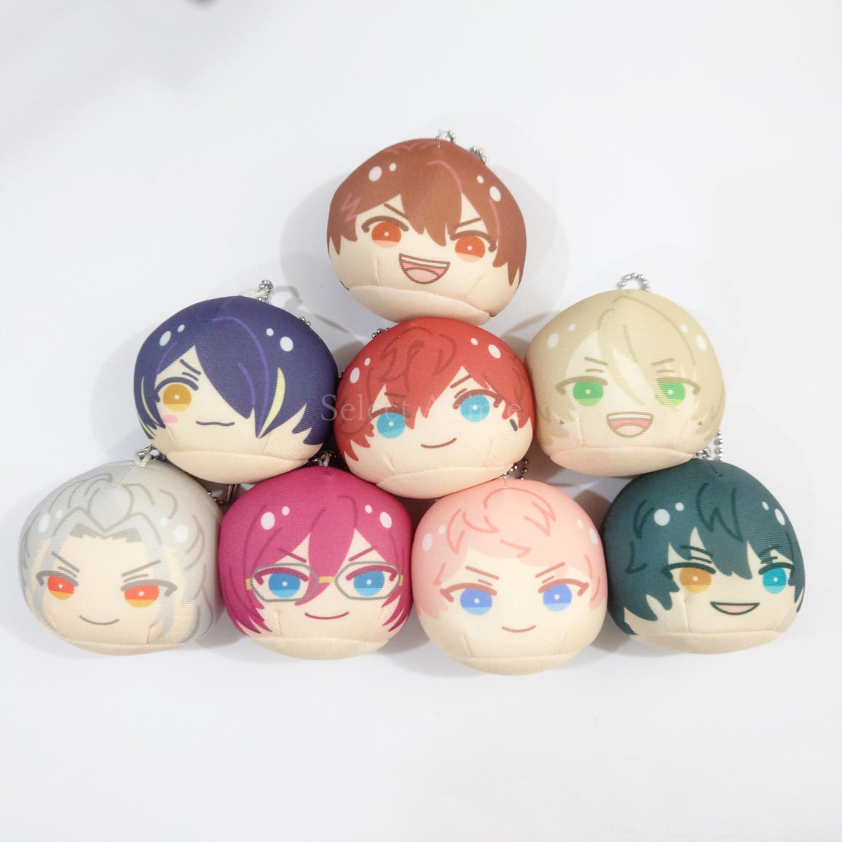 Ensemble Stars!! Shinobu Sengoku & Others Omanjuu Niginigi Mascot Next 2 All 8 Types Set Mascot [USED]