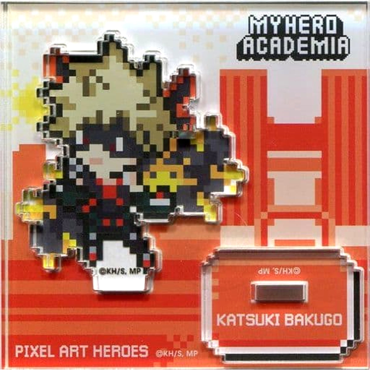 My Hero Academia Katsuki Bakugo Pixel Art Heroes Trading Acrylic Keychain Acrylic Stands [USED]