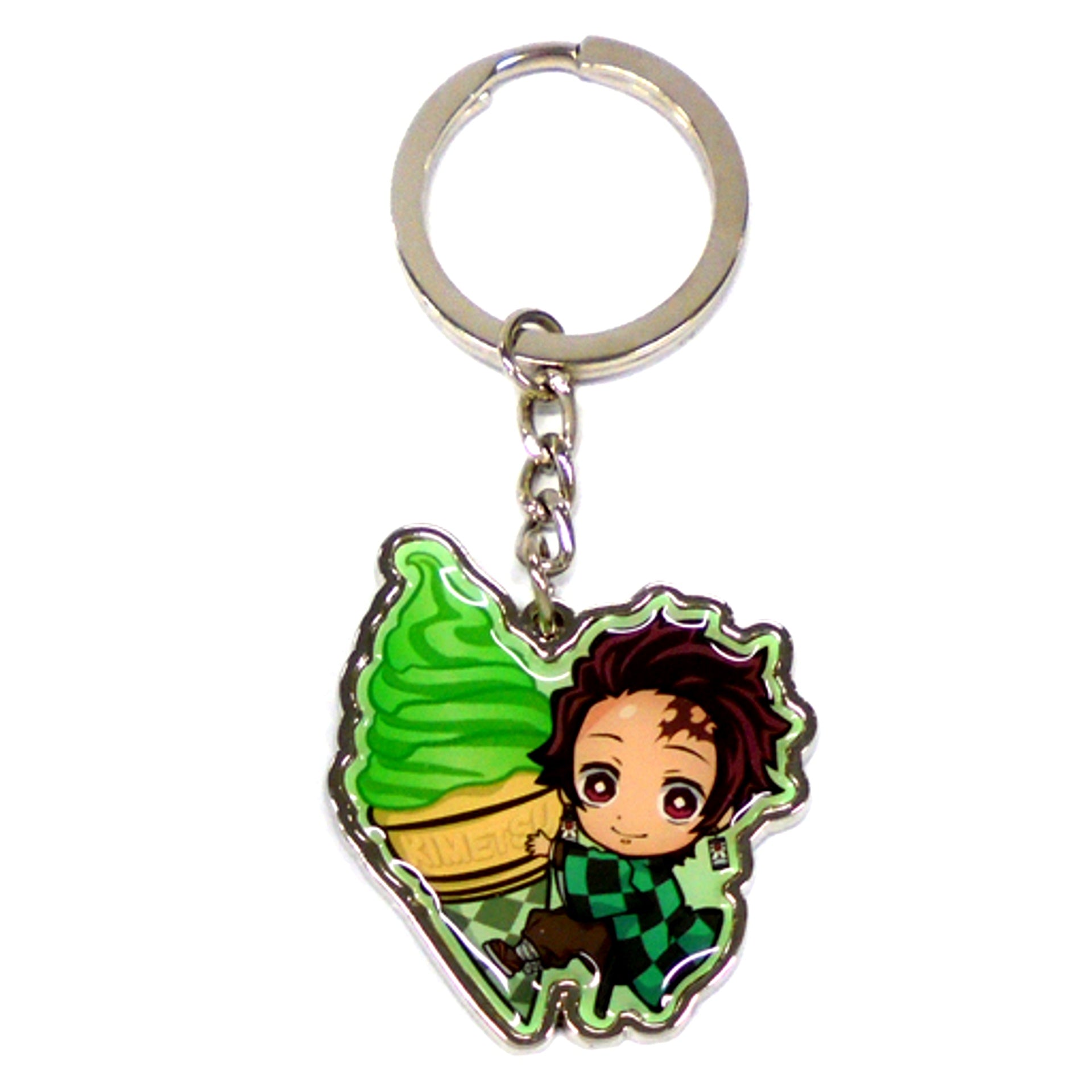 Tanjiro Kamado Matcha Soft Serve Demon Slayer Metal Keychain Kyoto Limited [USED]