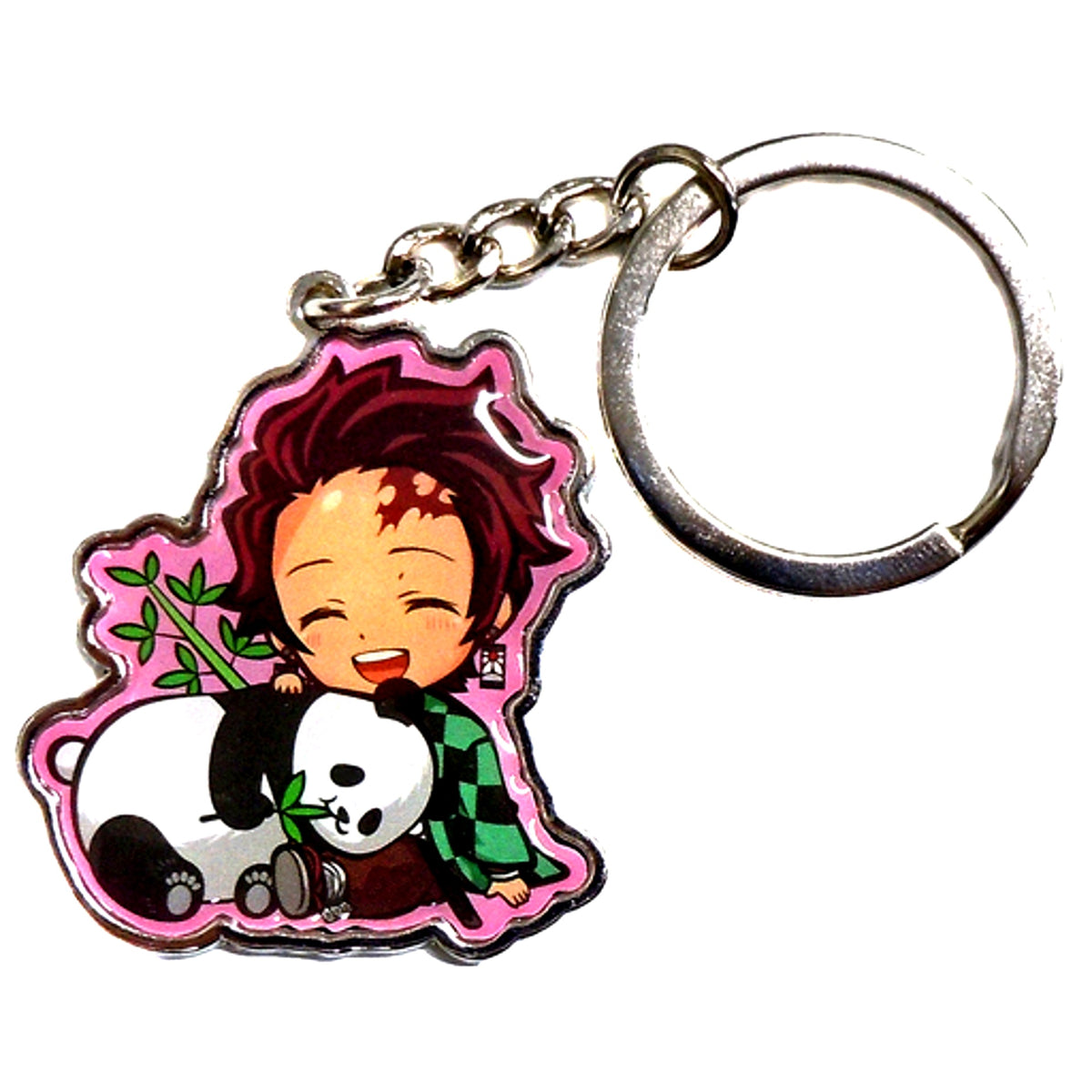 Tanjiro Kamado Tokyo Panda Demon Slayer: Kimetsu no Yaiba Metal Keychain Tokyo Limited [USED]