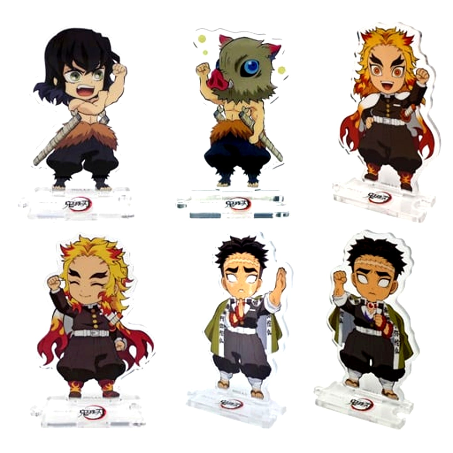 Set of 6 Demon Slayer Character Emaki Cafe in ufotable Cafe Connecting Random Acrylic Stand 5th Term [USED]