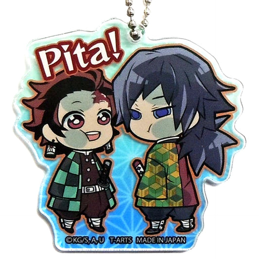Tanjiro & Giyu Pita! Deforme Demon Slayer Acrylic Keychain Vol. 4 Animate BOX Purchase Bonus [USED]