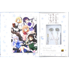 Rabbit House Is the Order a Rabbit?? High-Res In-Ear Headphones with Mic Silver Model [USED]