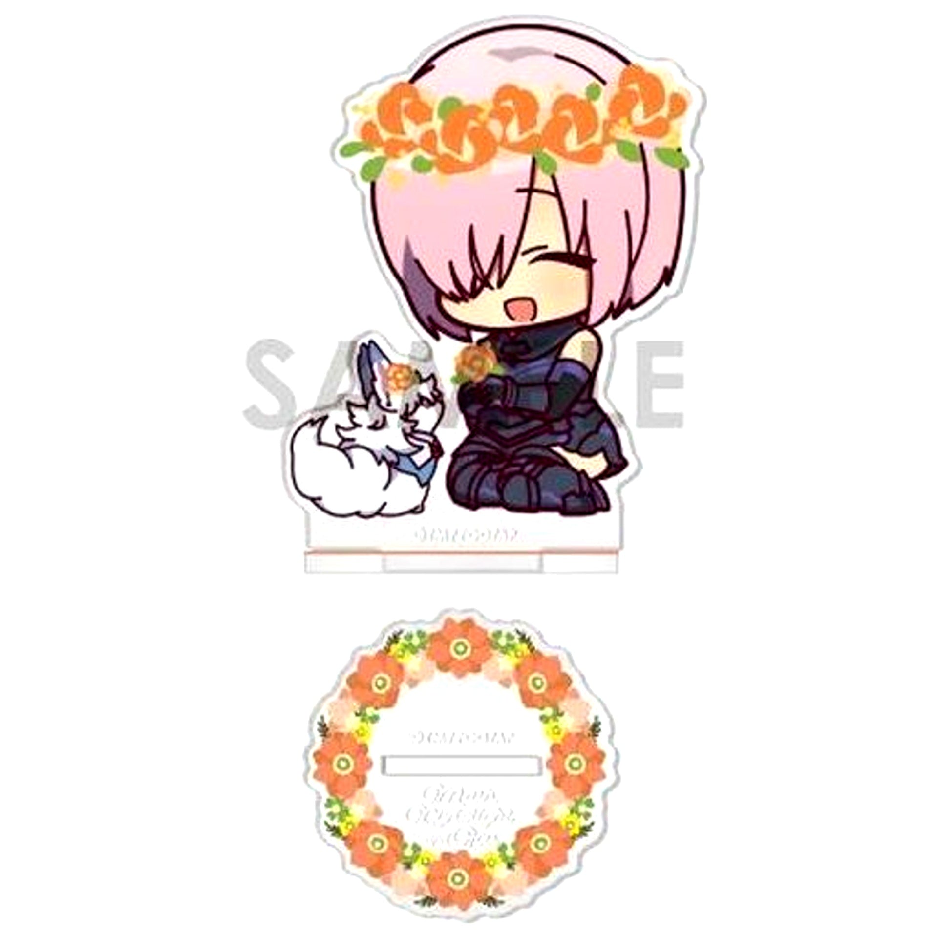 Mash Kyrielight & Fou B Fate/Grand Order Absolute Demonic Front Babylonia Acrylic Stand floral decorations [USED]