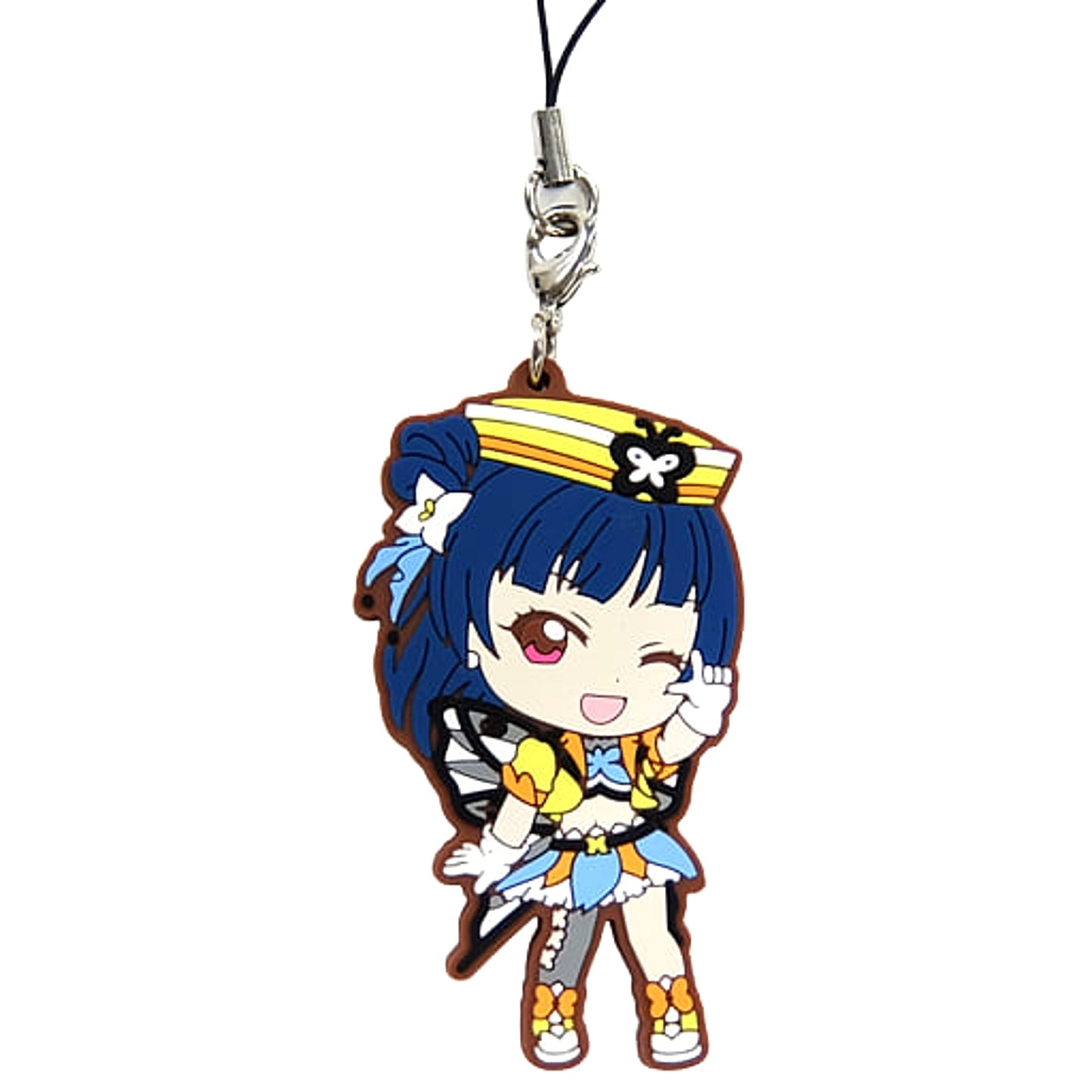 Love Live! Series Yoshiko Tsushima Ichiban Kuji 9th Anniversary Aqours Rubber Charm Kyunchara Illustrations Aqours Rubber Strap Prize [USED]