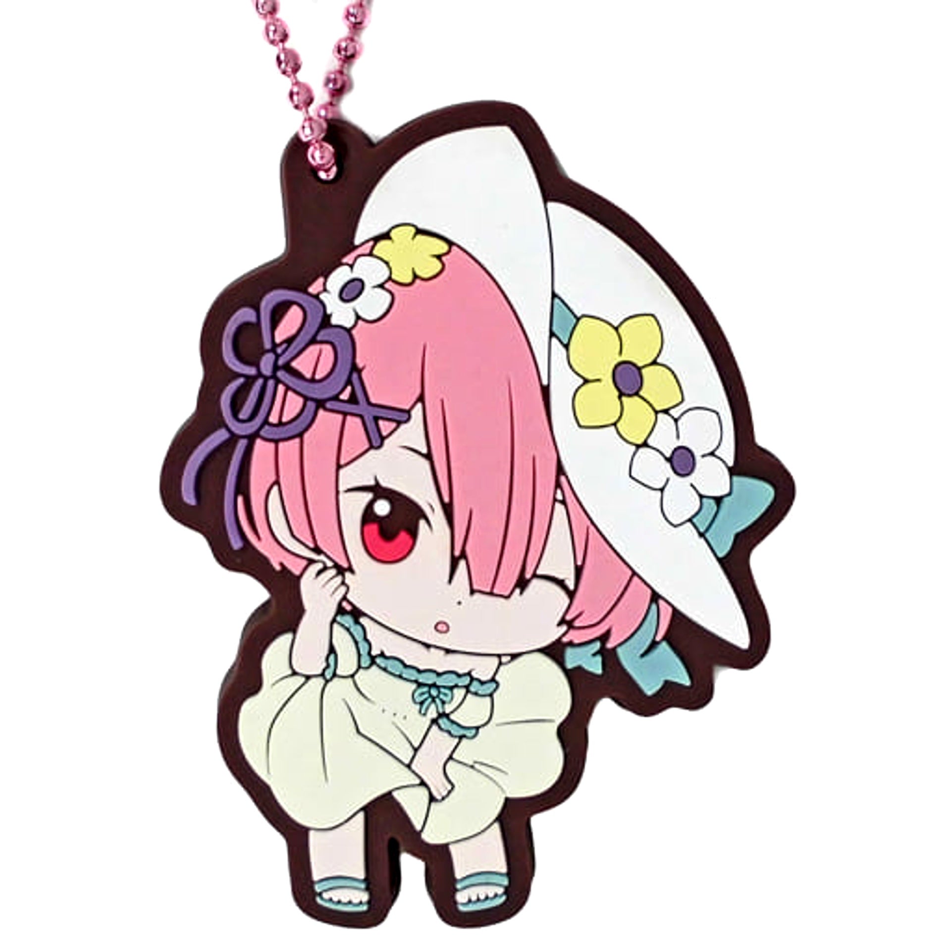 Re:ZERO -Starting Life in Another World- Ram One Piece Gashapon Kuji Assort Rem & Ram Vol. 3 Rubber Charm Prize B Keychains [USED]
