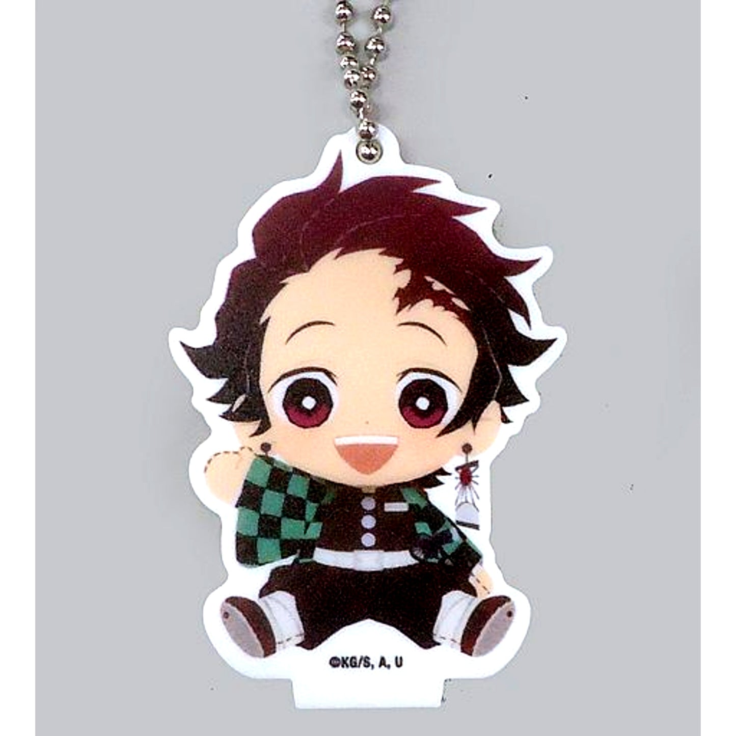 Tanjiro Kamado Demon Slayer Kimetsu no Yaiba x COLLABO CAFE HONPO LABO Mini Character Acrylic Keychain [USED]