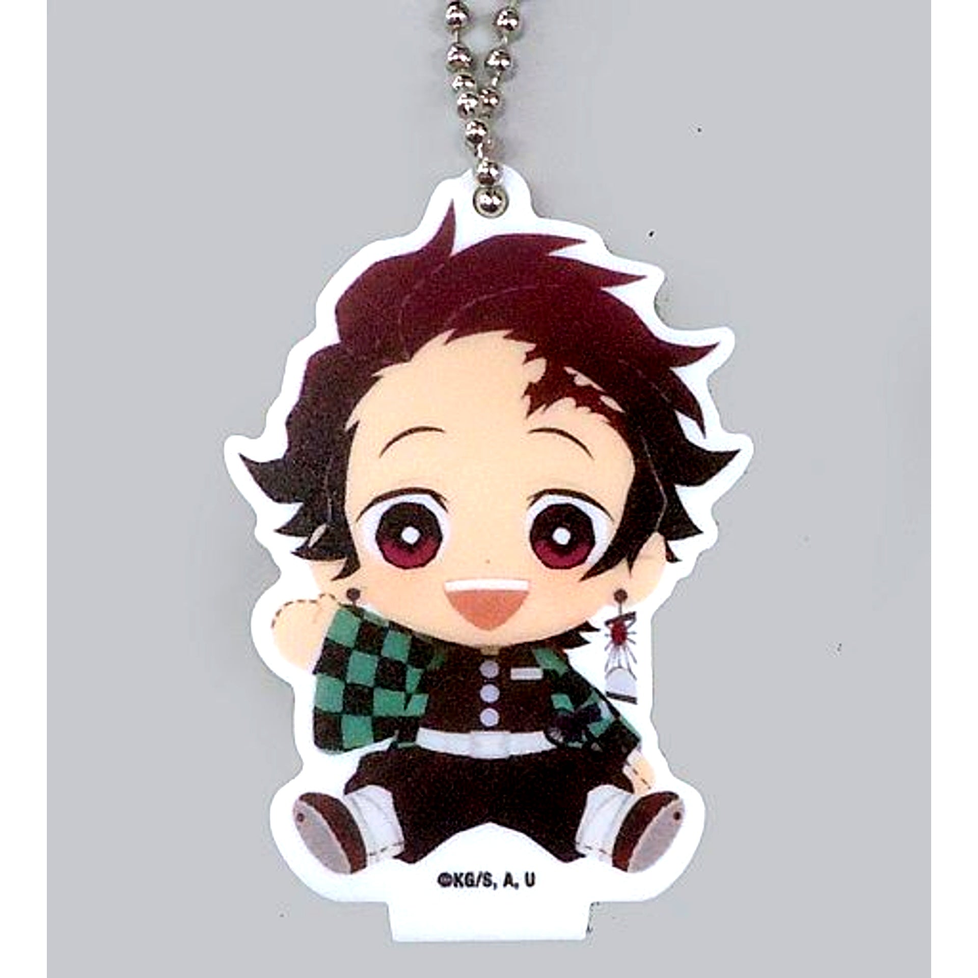 Tanjiro Kamado Demon Slayer Kimetsu no Yaiba x COLLABO CAFE HONPO LABO Mini Character Acrylic Keychain [USED]