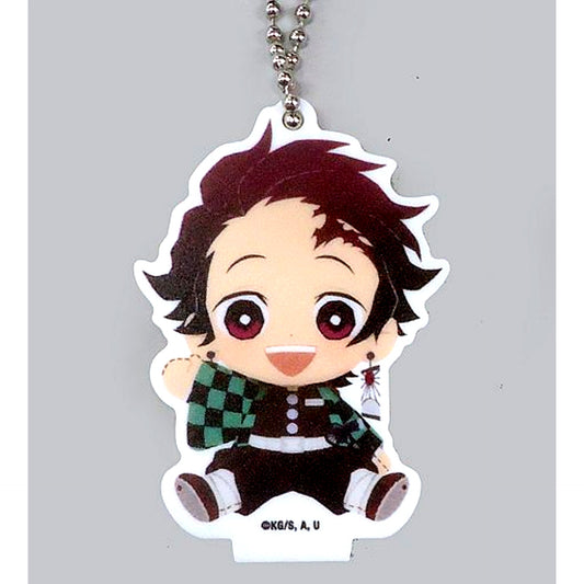 Tanjiro Kamado Demon Slayer Kimetsu no Yaiba x COLLABO CAFE HONPO LABO Mini Character Acrylic Keychain [USED]
