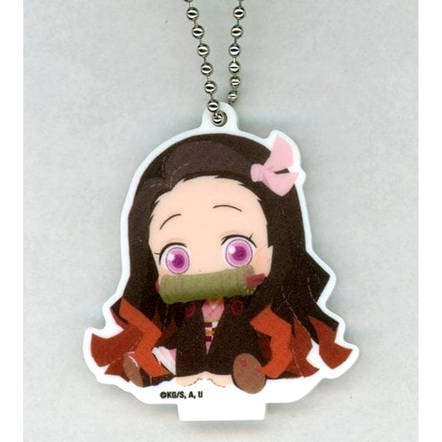 Nezuko Kamado Demon Slayer Kimetsu no Yaiba COLLABO CAFE HONPO LABO Mini Char Acrylic Keychain [USED]