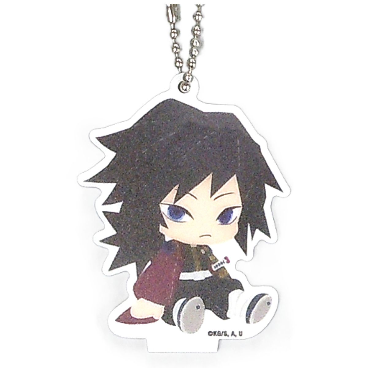 Demon Slayer: Kimetsu no Yaiba Giyu Tomiokau Mini Character Acrylic Keychain Collabo Cafe Honpo Labo Limited Keychains [USED]