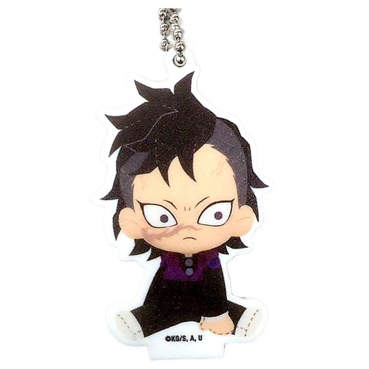 Demon Slayer: Kimetsu no Yaiba Shinazugawa Genya Mini Character Acrylic Keychain Collabo Cafe Honpo Labo Limited Keychains [USED]