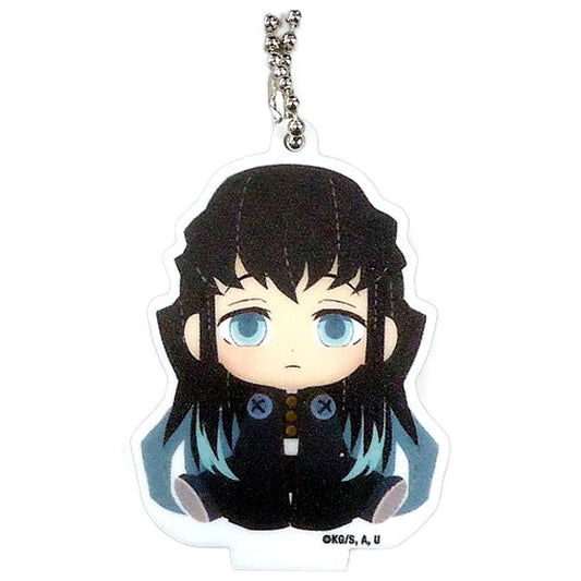 Demon Slayer: Kimetsu no Yaiba Muichirou Tokitou Mini Character Acrylic Keychain Collabo Cafe Honpo Labo Limited Keychains [USED]