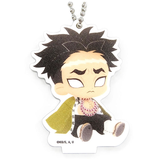Gyomei Himejima Demon Slayer: Kimetsu no Yaiba Mini Character Acrylic Keychain Collabo Cafe Honpo Labo Limited Key Chain [USED]