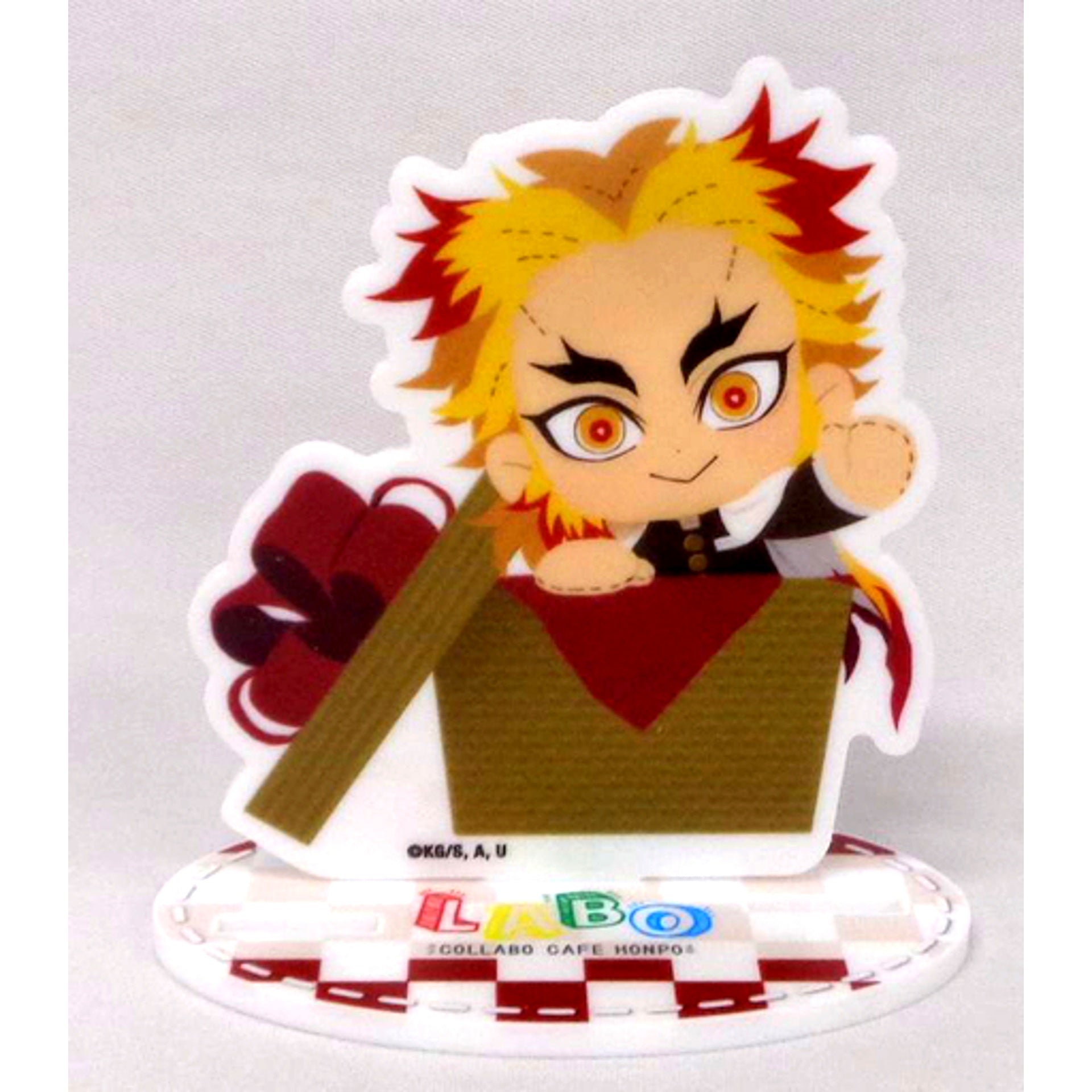 Kyojuro Rengoku Demon Slayer x Collabo Cafe Honpo Labo Mini Character Acrylic Stand [USED]
