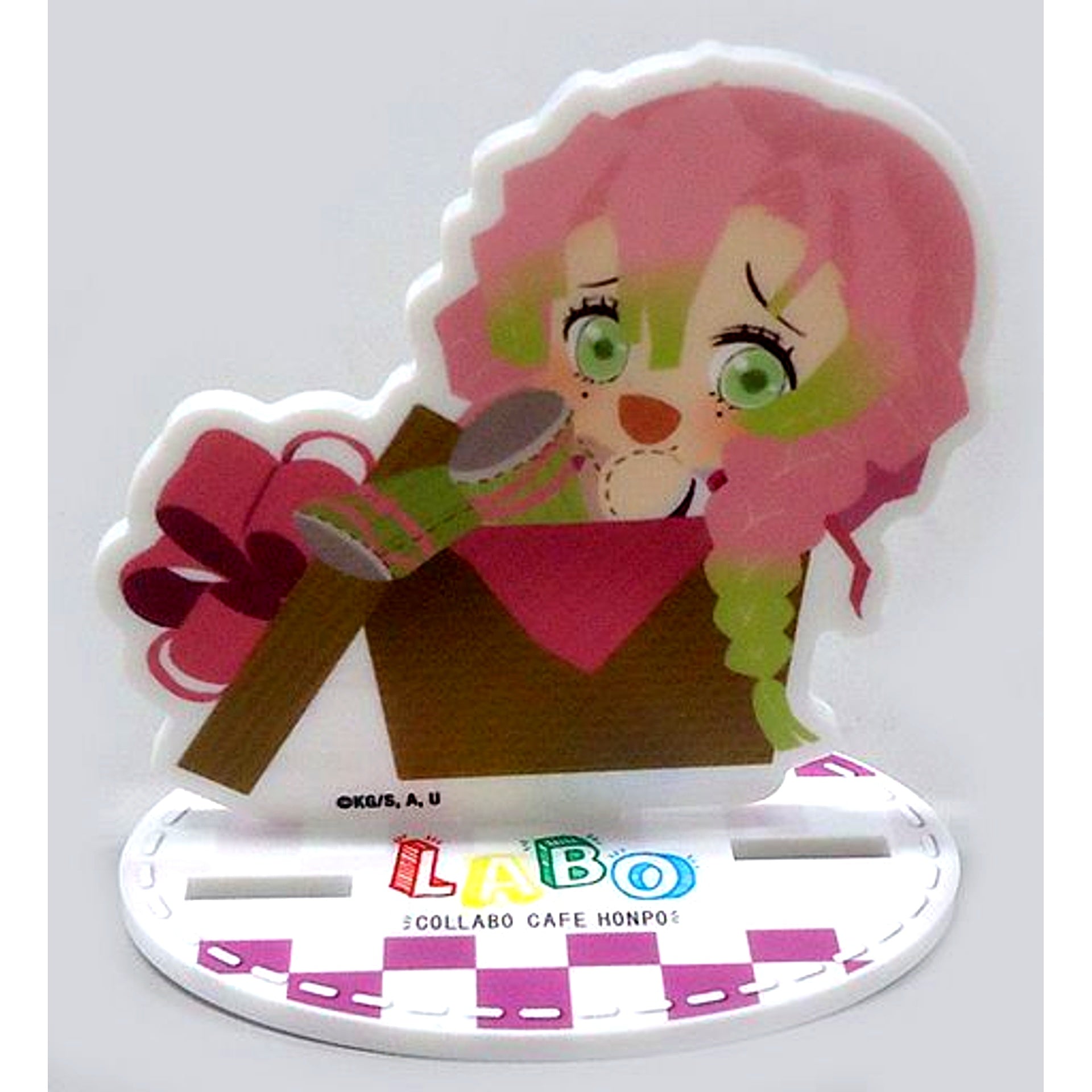 Mitsuri Kanroji Demon Slayer Collabo Cafe Honpo Labo Mini Character Acrylic Stand [USED]