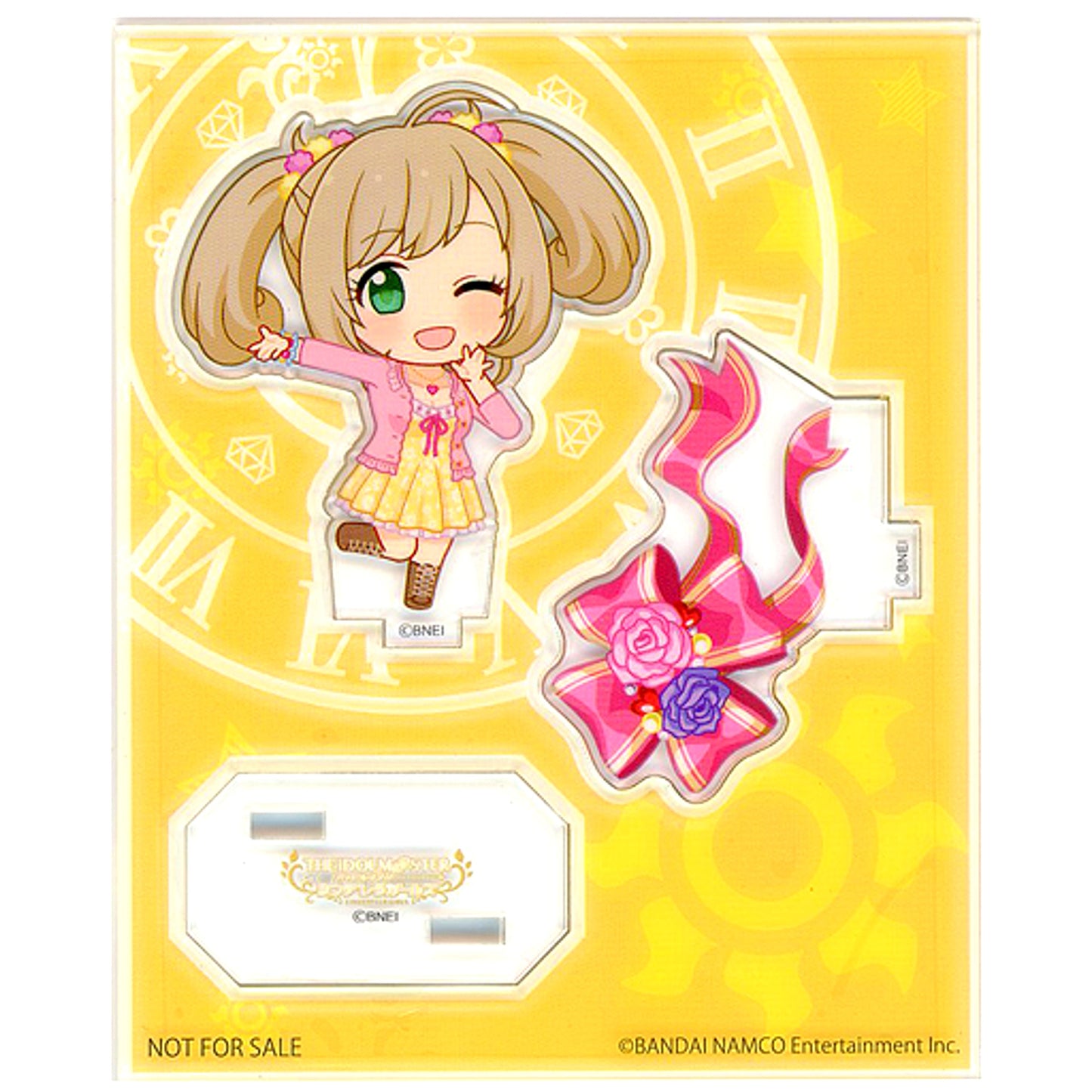 Shin Sato The Idolm@ster Cinderella Girls Acrylic Character Plate Puchi Plain Clothes Ver. AmiAmi Ltd Bonus for Heart to Heart Ver. 1/8 Figure [USED]