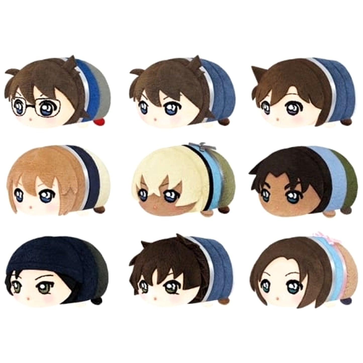 Detective Conan Conan Edogawa & Others Mochi Mochi Mascot Mini All 9 Types Set Keychains [USED]