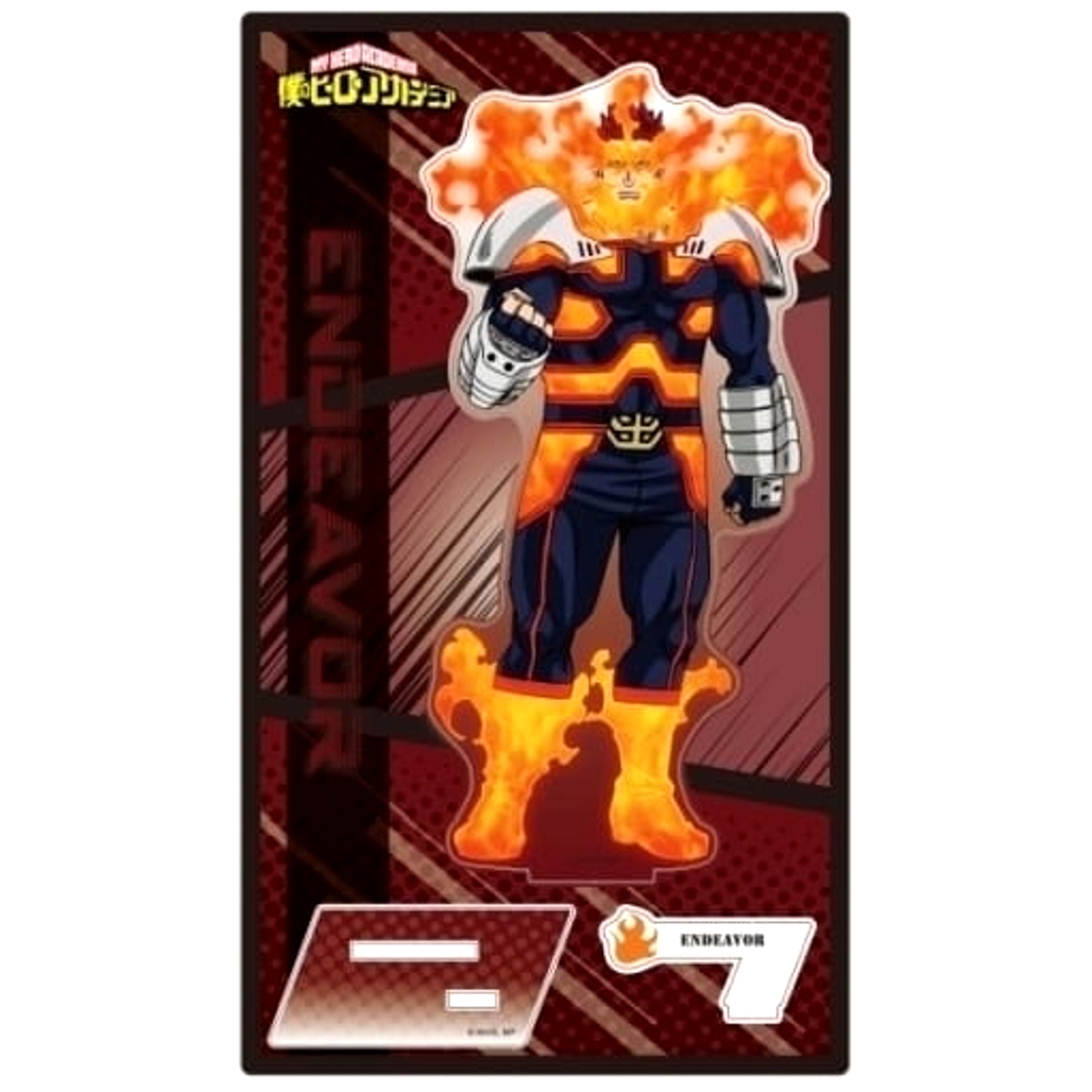 My Hero Academia Endeavor Standing Illustration with Clenched Fist Acrylic Stand Acrylic Stands [USED]