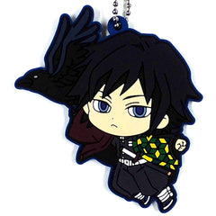 Giyu Tomioka Demon Slayer: Kimetsu no Yaiba Trading Rubber Strap Kasugai Crow Hakobare Taishi [USED]
