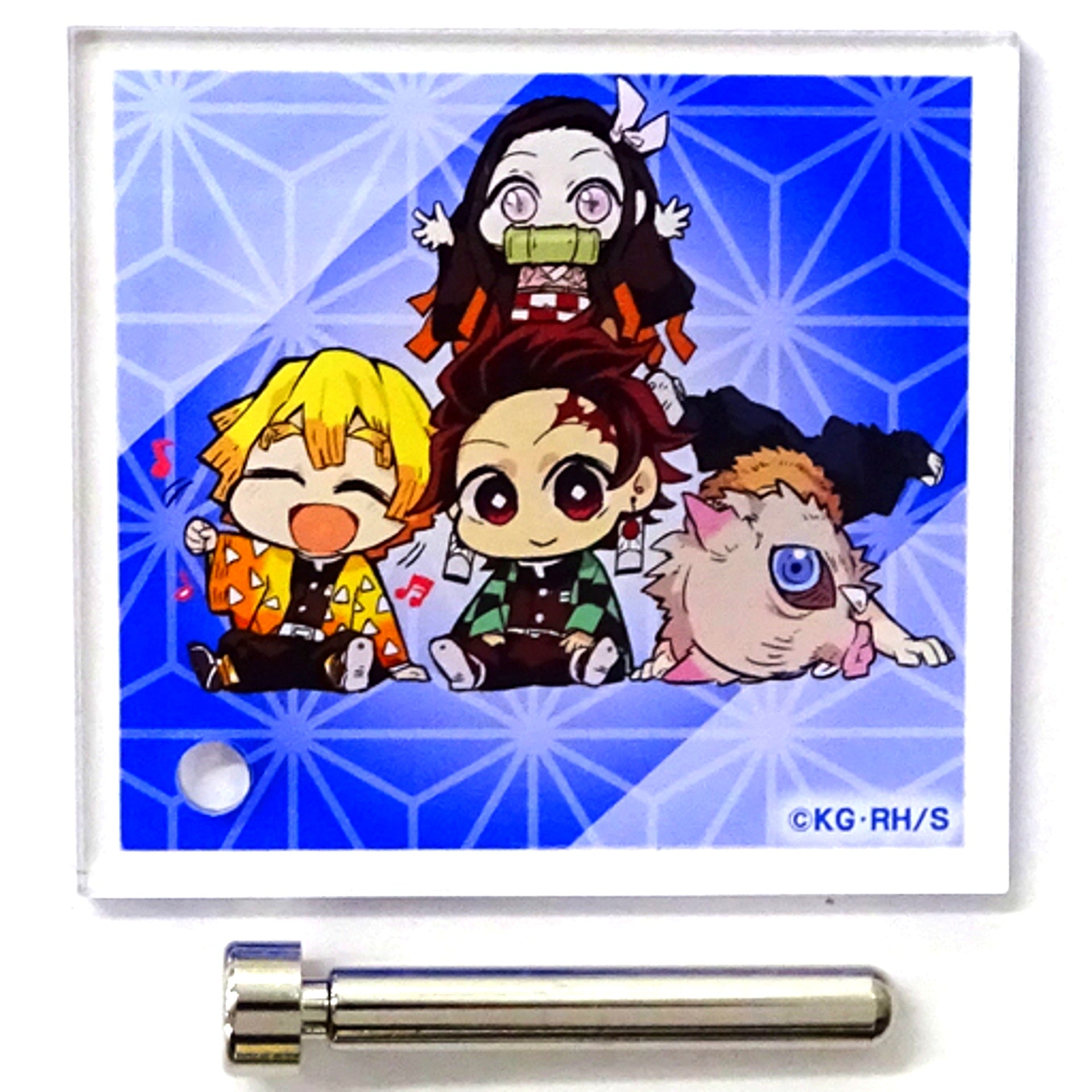 Tanjiro Kamado & Nezuko Kamado & Zenitsu Agatsuma & Inosuke Hashibira - Sitting Demon Slayer: Kimetsu no Yaiba Kimetsu no Aima Acrylic Diorama Collection [USED]