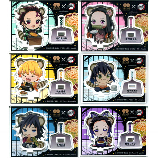 Set of 6 Dohtonbori x Demon Slayer Trading Acrylic Stand [USED]