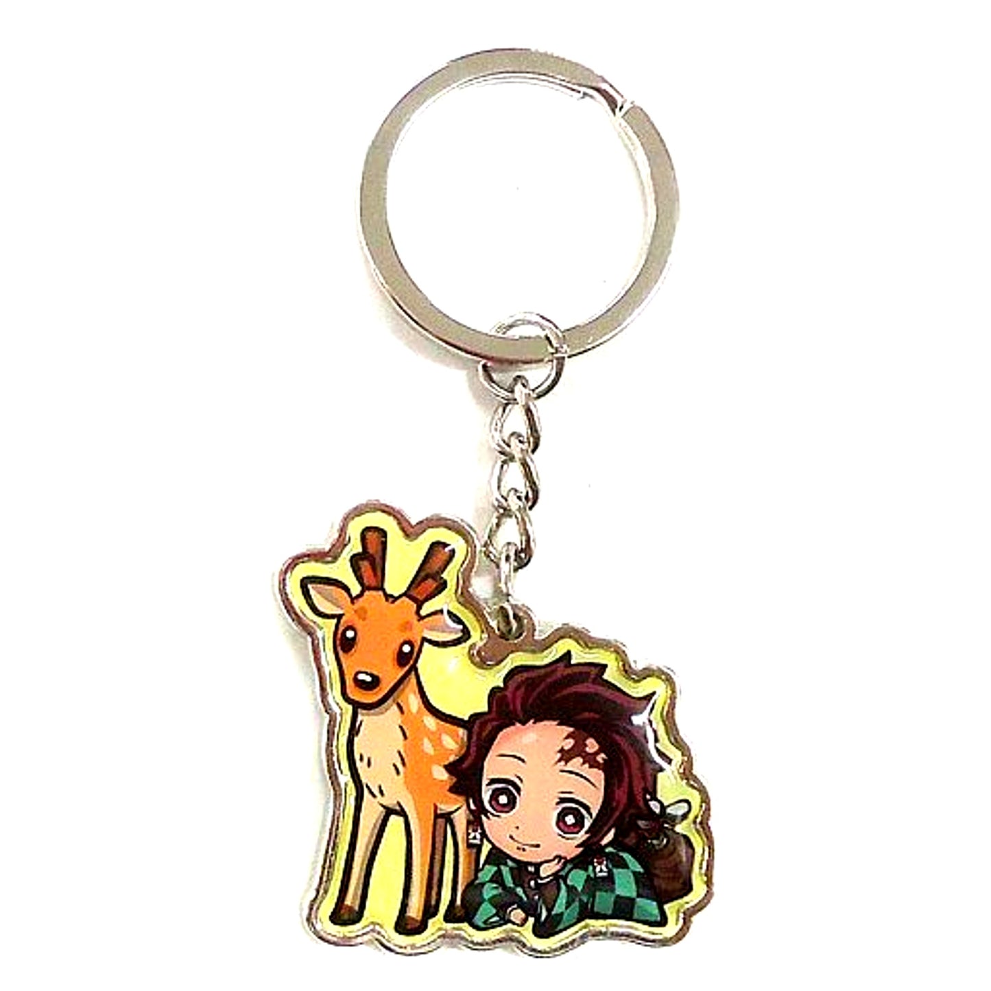 Tanjiro Kamado Demon Slayer Nara Exclusive Deer Metal Keychain [USED]