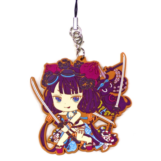 Fate/Grand Order Saber/Katsushika Hokusai Ichiban Kuji Swimsuit Swordmasters Seven-Colored Showdown! Rubber Charm Kyunchara Illustrations Prize G Keychains [USED]