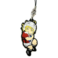 All Out!! Etsugo Oharano Ichiban Kuji MINI Shinkou Rubber Strap Kickoff!! Prize A Keychains [USED]