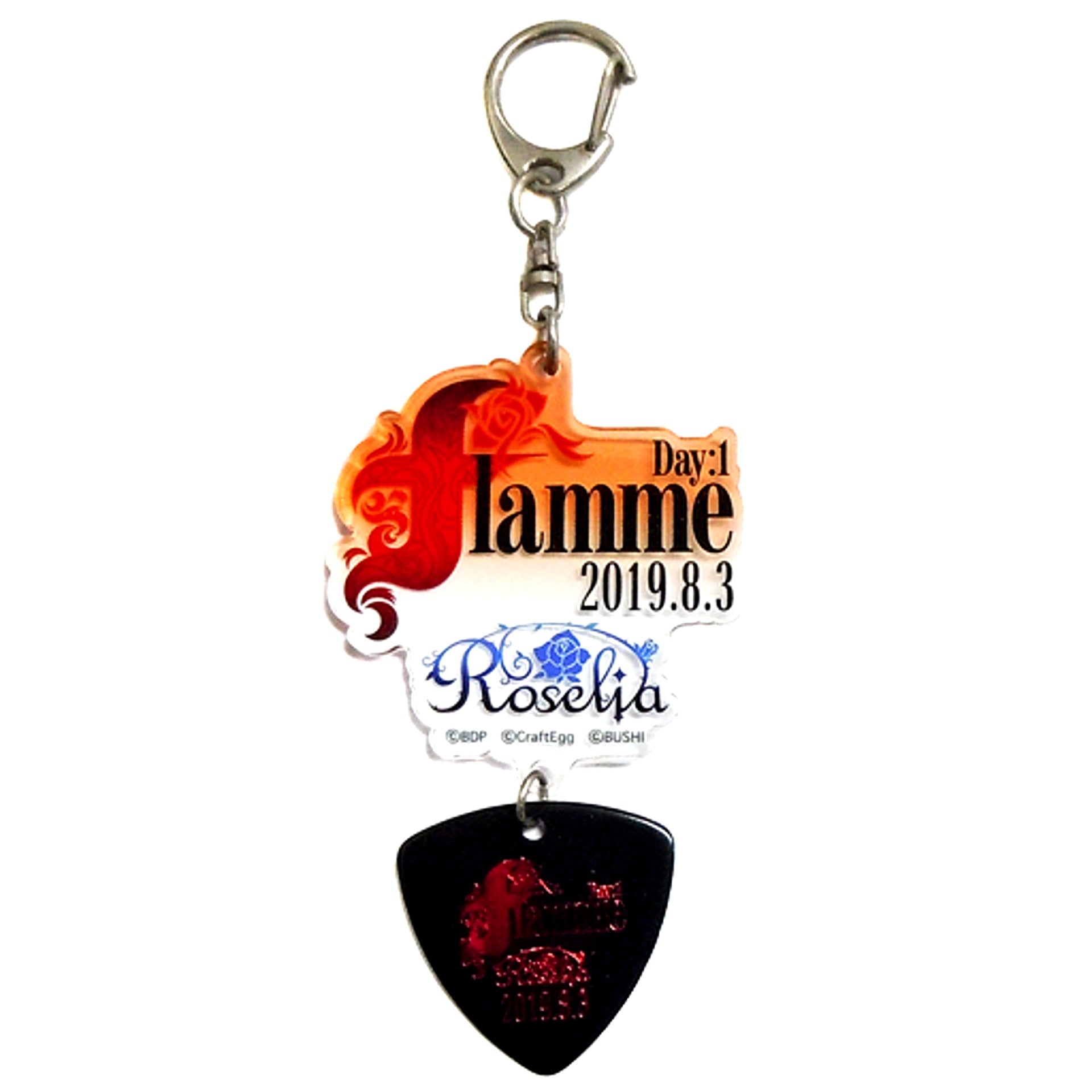 Roselia Flamme BanG Dream! Roselia Solo Live Flamme / Wasser Acrylic Keychain with Pick [USED]