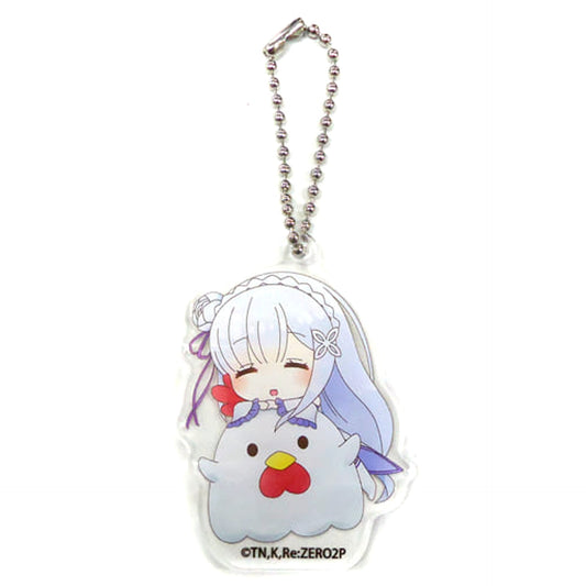 Re:ZERO -Starting Life in Another World- Lost in Memories x Lawson Emilia Karaage Kun Acrylic Keychain A Loppi HMV&Books Online Limited Keychains [USED]