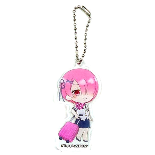 Re:ZERO -Starting Life in Another World- Lost in Memories x Lawson Ram Cabin Attendant Acrylic Keychain B Loppi HMV&Books Online Limited Keychains [USED]