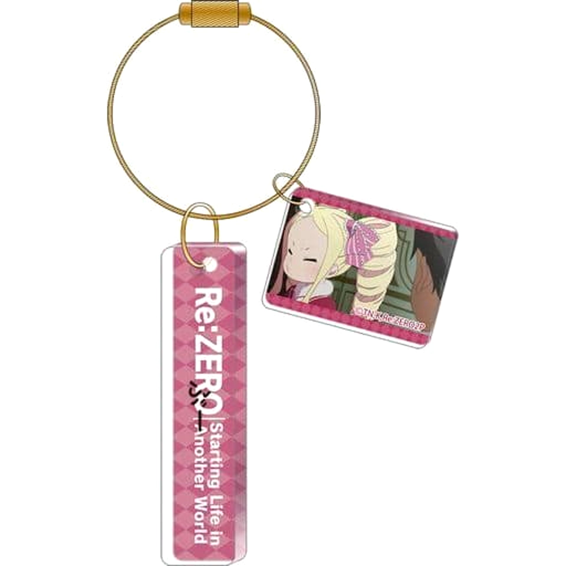 Re:ZERO -Starting Life in Another World- Beatrice Eyes Closed Memorial Plate Collection Keychains [USED]